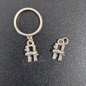 Retired James Avery Camp Huawni Size 4 Ring AND SEPARATE CHARM